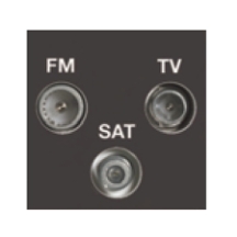 50x50mm Module Non-Isolated TV+FM+SAT Triplexer 1in/3out (DAB Compatible) Black