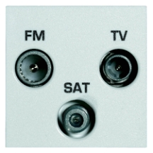 50x50mm Module Non-Isolated TV+FM+SAT Triplexer 1in/3out (DAB Compatible) White