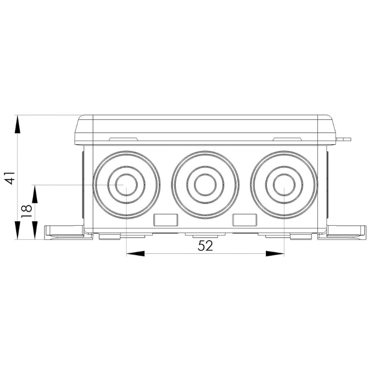 Junction Box 86x86x41mm Black