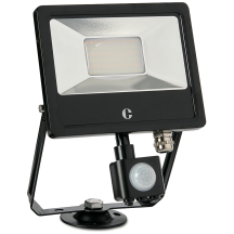 Collingwood 20W LED Tri-Colour Floodlight with PIR Black