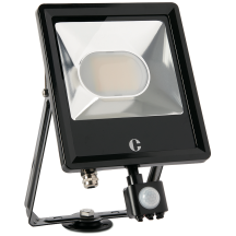 Collingwood 50W LED Tri-Colour Floodlight with PIR Black