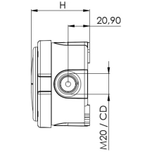 Wiska Combi 82x57mm IP66 Round Junction Box - White