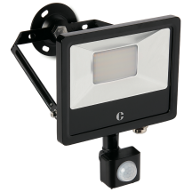 Collingwood 30W LED Tri-Colour Floodlight with PIR Black