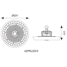 Ansell Zled Performance UFO 200w High Bay 4k