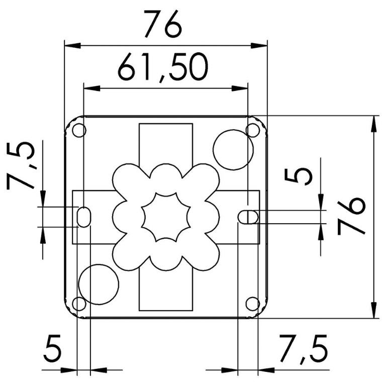 WISKA 10060622 COMBI 108 ADAPTABLE BOX |WHITE | 76MM x 76MM x 51MM