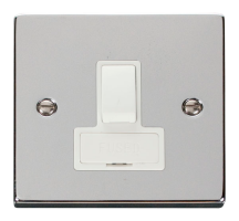 Scolmore Click Deco 13A DP Switched Fused Spur White Insert Polished Chrome