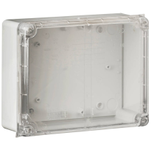 Wiska 230x180x88mm Junction Box + Clear Lid - Grey