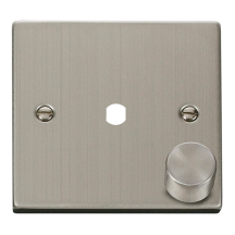 1G DIMMER PLATE+KNOBS SS