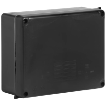 Wiska 230x180x88mm Smooth Side Adaptable Box - Black