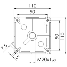 110X110X66 IP66 COMBI GR