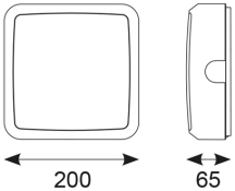 Ansell Astro IP65 4/7w 200mm Square Photocell LED Bulkhead CCT