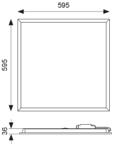 Ansell Pace 28w 600x600mm LED Panel 4k