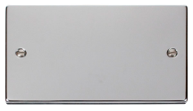 Scolmore Click Deco 2 Gang Blank Plate Polished Chrome