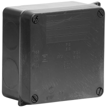 Wiska 110x110x60mm IP65 Junction Box Black