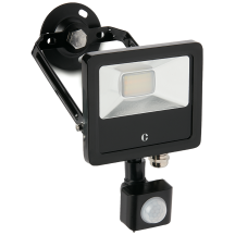 Collingwood 10W LED Tri-Colour Floodlight with PIR Black