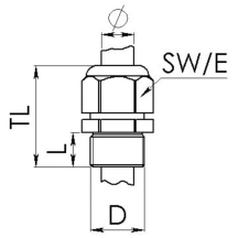 Wiska M20 Cable Gland - Black