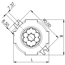 Wiska Combi 82x57mm IP66 Round Junction Box - Grey