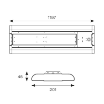 Ansell Opti-Linear 156w 1200mm LED Low Bay 4k