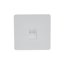 Schneider GET Ultimate 1 Gang Screwless Secondary Telephone Socket White Insert Painted White