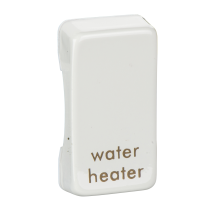 Schneider GET Ultimate Grid Switch Rocker Cap marked Water Heater Painted White (Pack of 6)