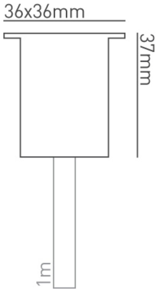 Collingwood GL018SQNW 0.5W LED Small Square Ground Light Stainless Steel with Natural White 4000K LE