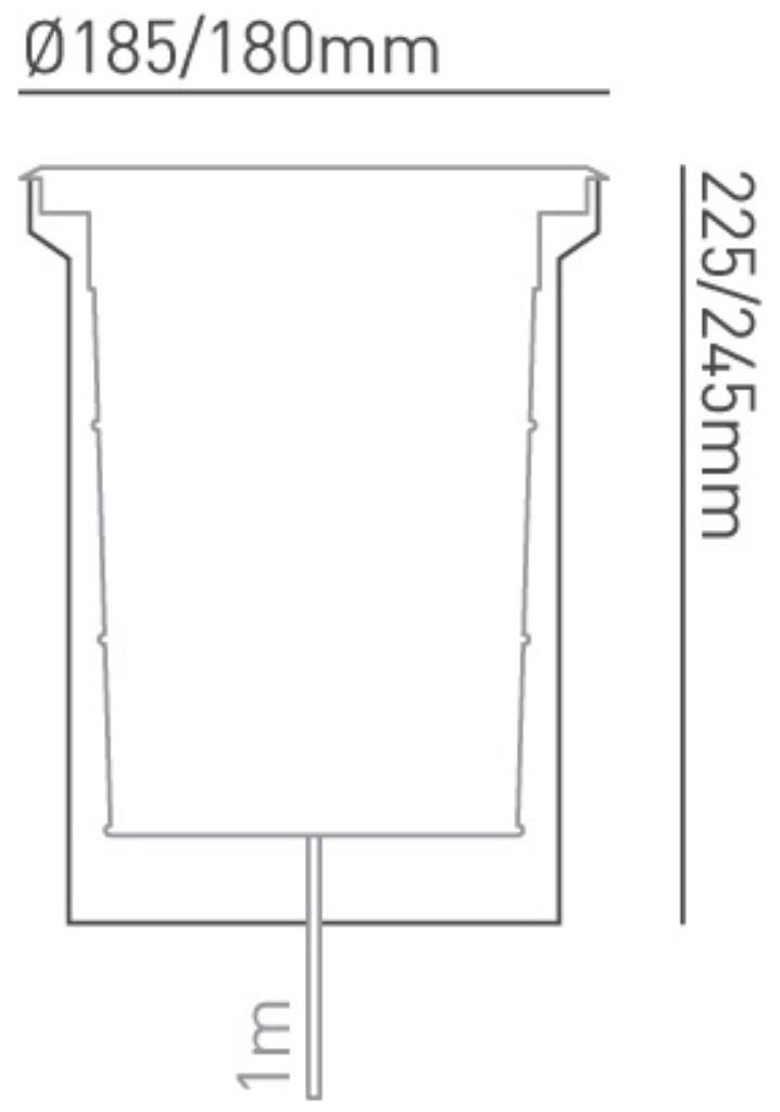 Collingwood 8W Frosted LED Driver Over Ground Light Stainless Steel with Natural White 4000K LED