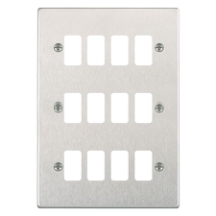 Hartland Grid-IT Satin Steel 12G Grid Fix Aperture Plate With Grid