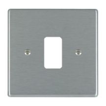 Hartland Grid-IT Satin Steel 1G Grid Fix Aperture Plate With Grid