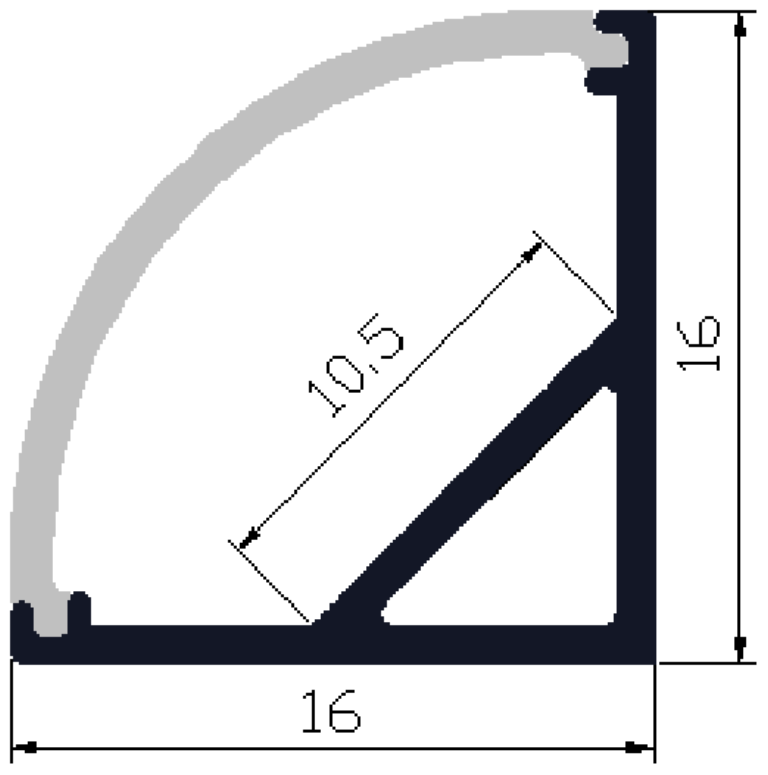 2M ALUMINIUM CORNER PROF