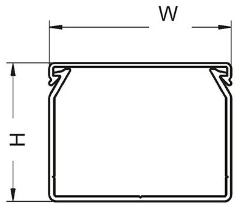 50x75mm Narrow Slot Cable Trunking Grey