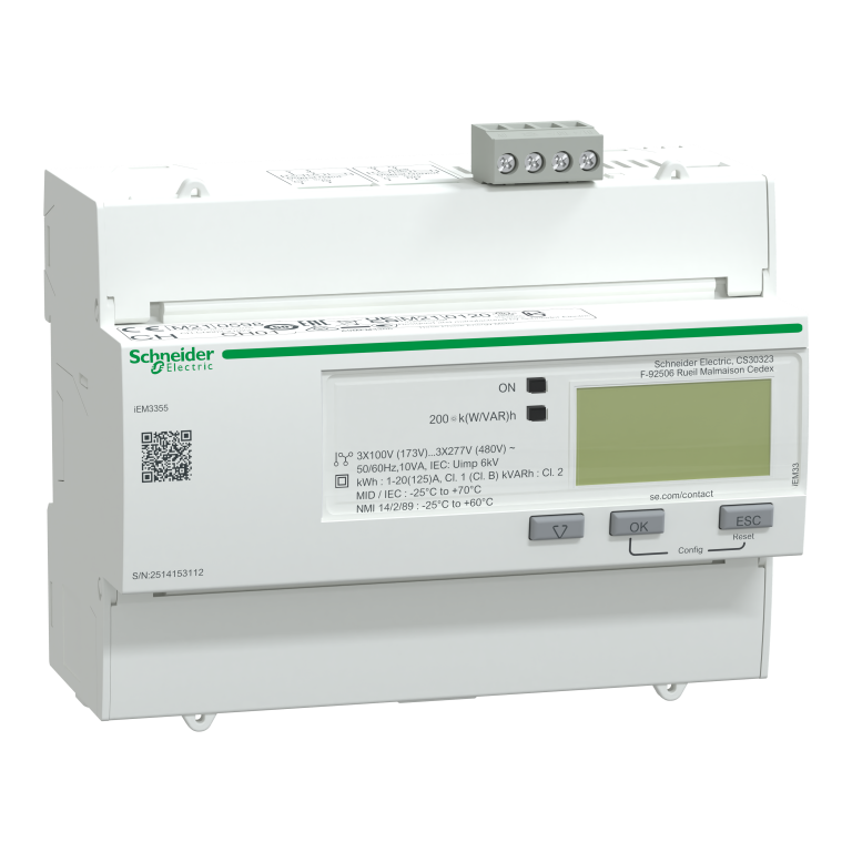 Schneider A9MEM3355 kWh Meter Modbus MID