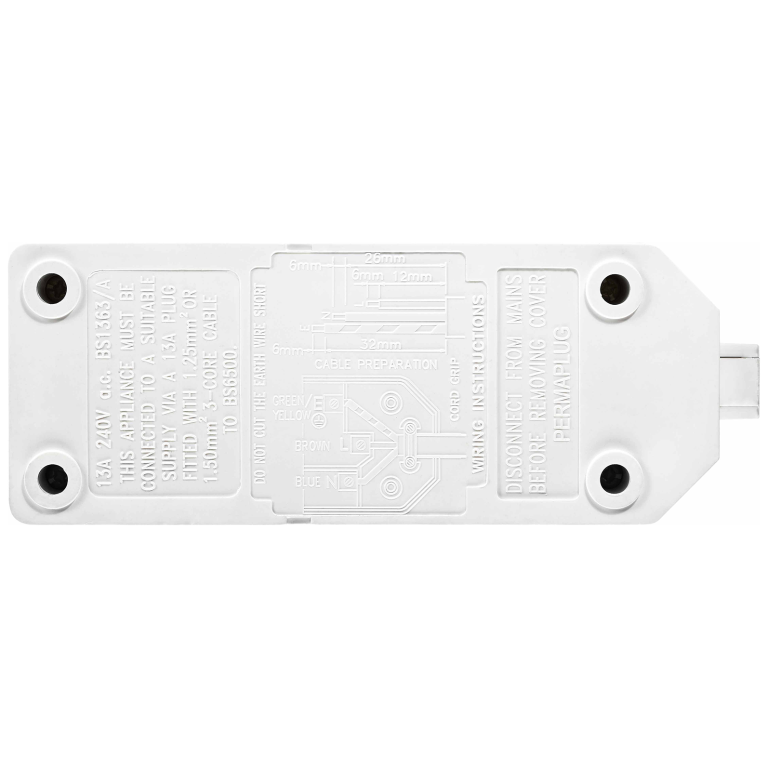 Masterplug Trailing Socket 13A Twin White