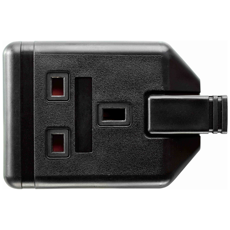 Masterplug Trailing Socket 13A Single Black