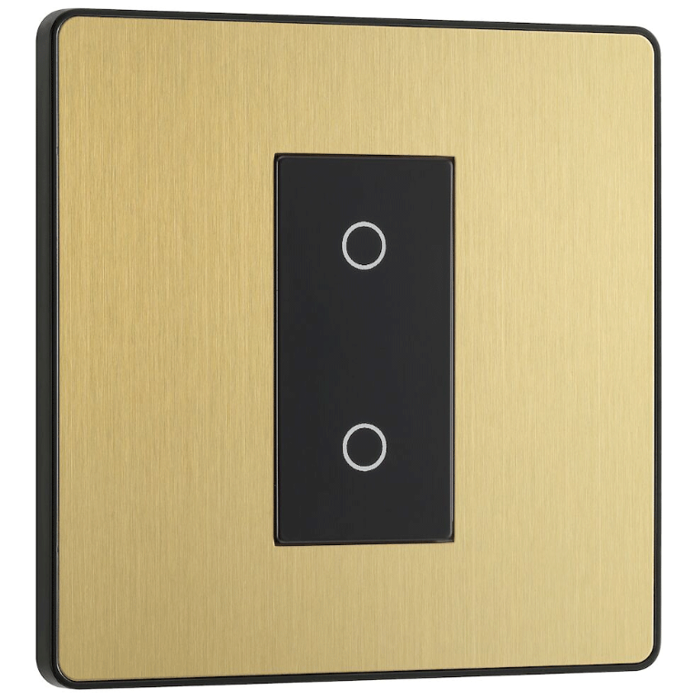 Touch Dimmer Switch 1 Gang 2 Way Master Satin Brass
