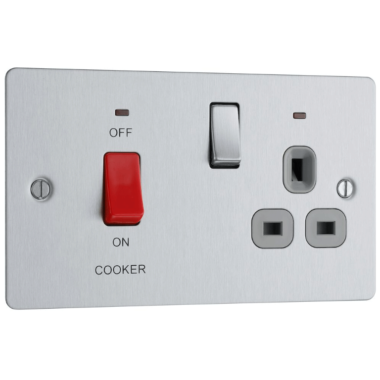 Flat Plate Cooker Control Unit With Neon Indicator Brushed Steel