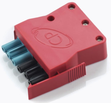 CP Electronics Vitesse 6 Pole Luminaire Connector Red Plug Black / Blue Coded