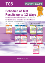 Kewtech Shedule of Test results 12 Ways