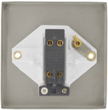 Scolmore Click Deco 10A 1 Gang Intermediate Switch Metal / White Insert Satin Chrome