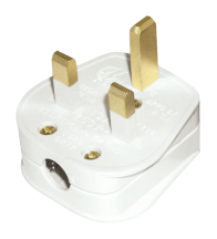 Click 13a (3a) Fused Resilient Plug Top - White