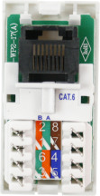 Click New Media RJ45 CAT6 Euro Module - Black