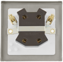 Scolmore Click Deco 20A DP 1 Gang Switch Black Insert Satin Chrome