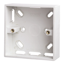 Click Polar 1 Gang 29mm Trunking Pattress Box