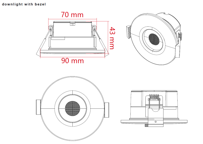 KNIGHTSBRIDGE SPEKTROLED EVO FIXED PACK OF 10 - FIRE RATED IP65 DOWNLIGHT WITH 2 X WATTAGE AND 4 X CCT