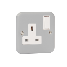 SOCKET SW 1G 13A METAL