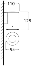 DOWN LED 3.5W GRY FTG