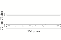 5FT 37W LED BATTEN 4000K