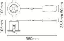 V50 TILT DOWNLIGHT WHI