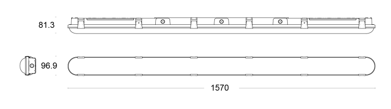 TOUGHLED PRO 29W IP66 5ft 1500mm Batten Single