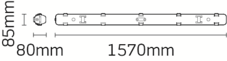 LUMINAIRE NON CORROSIVE SINGLE 27W LED