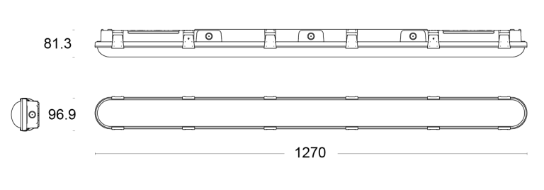 TOUGHLED PRO 18W IP66 4ft 1200mm Batten Single 